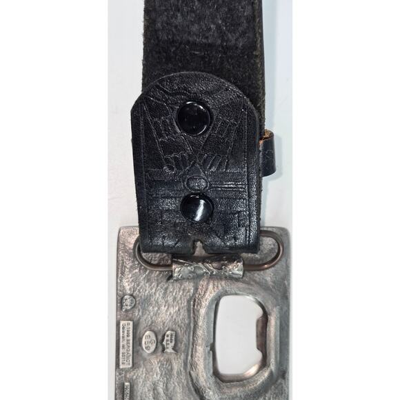 JB II Full Grain Tooled Aztec Mens 32
Leather Belt with Got Beer Enamel Buckle - Picture 4 of 8